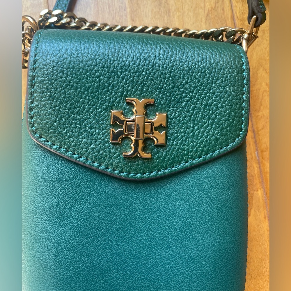 Tory Burch Kira phone crossbody shoulder bag mini wallet on chain leather - Picture 8 of 14
